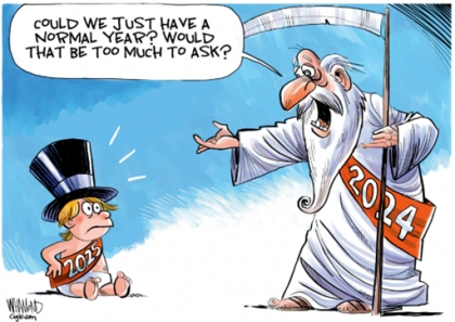 پایان سال خشن و جنایتبار 2024، و دورنمای سیاه و سپید سال 2025